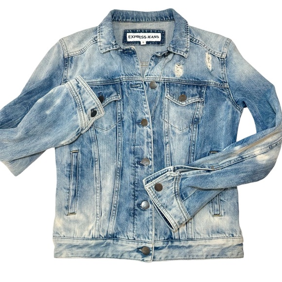 Express Jackets & Blazers - Express Distressed Jean Jacket